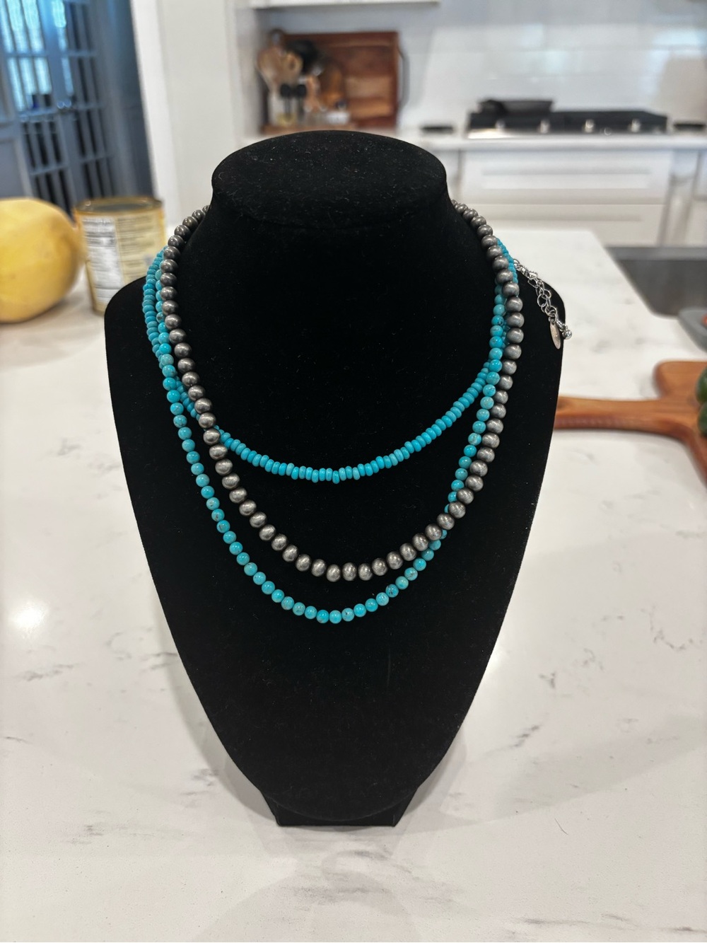 Faux Turquoise and Navajo Pearls